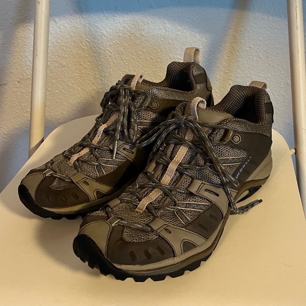 Olive Merrell Hiking Shoes
